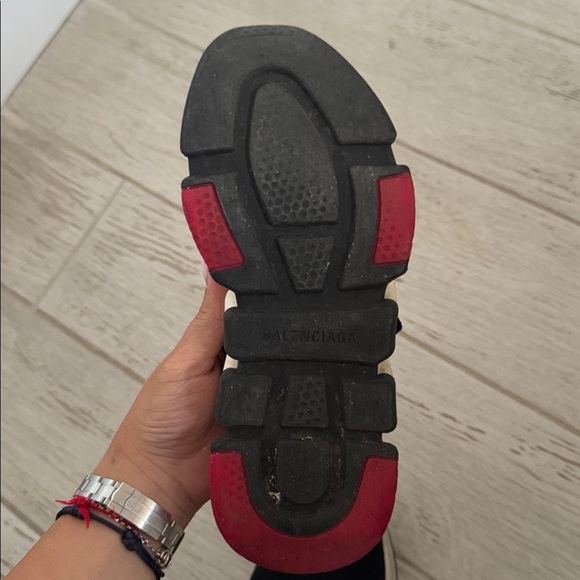 Balenciaga Black and Pink Knit Sneakers - Picture 2 of 2